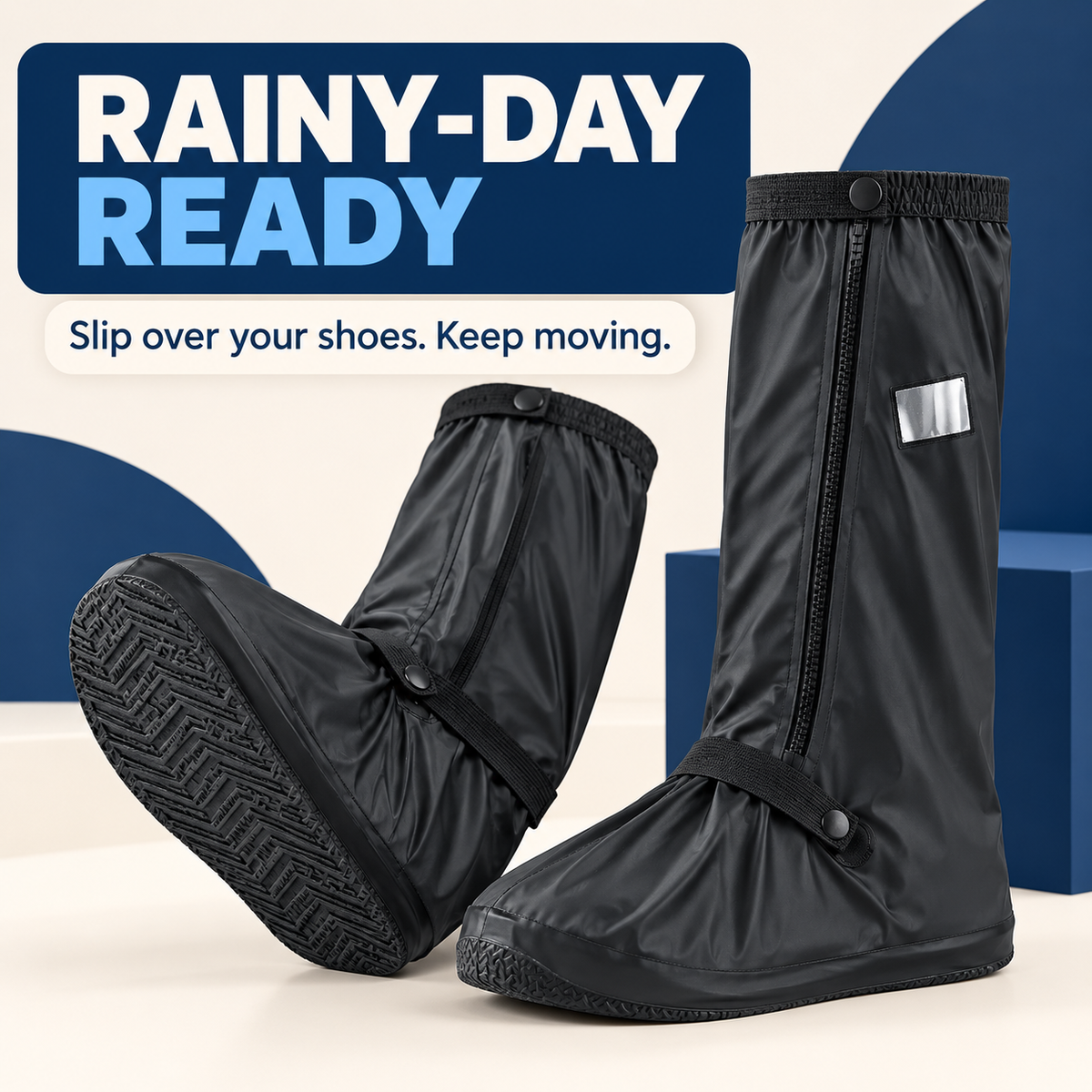 β Waterproof Rain Shoe Covers β Zip-On Reflective Overshoes