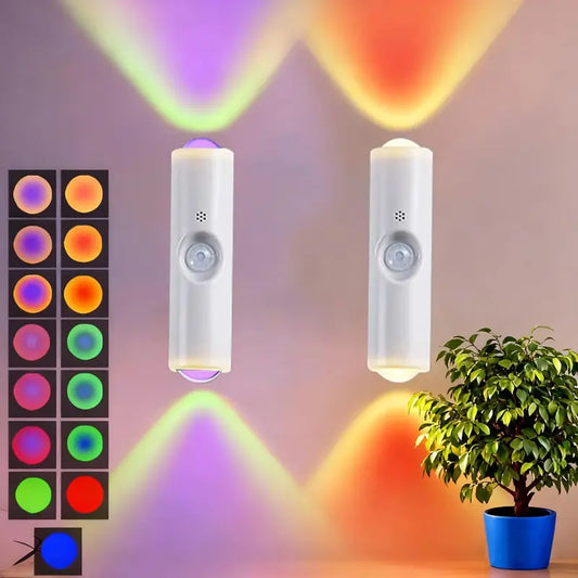 🌈 Motion Sensor Night Light – Rechargeable, Dimmable RGB Glow for Cozy Spaces