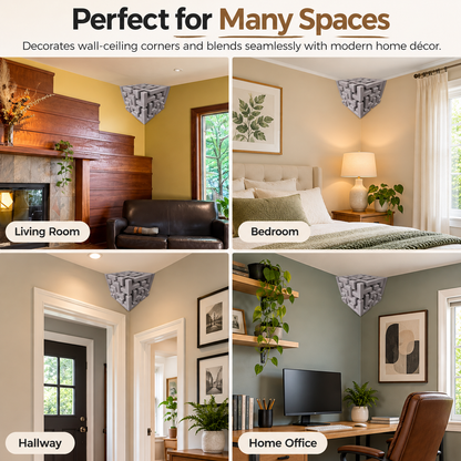 ✨ (2Pcs)Transform Empty Corners – 3D Geometric Wall & Ceiling Accent Decor