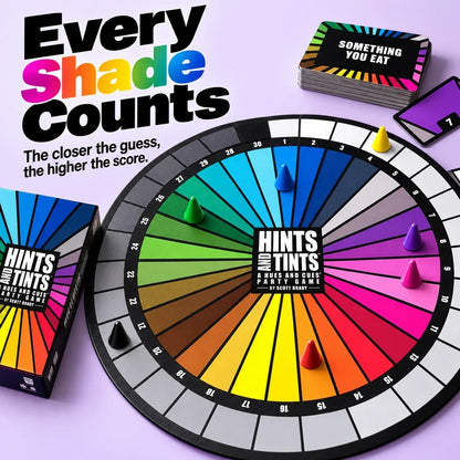 🎨Hints and Tints | Creative Color Clue Party Board Game, Fast-Paced Family & Group Game