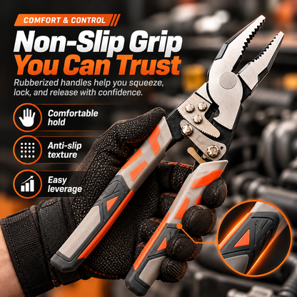 🔒 One-Hand Locking Clamp Pliers – Self-Locking Grip Tool for Repair & DIY