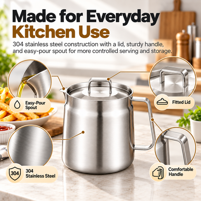🍟🍟 3-in-1 Stainless Steel Deep Fryer Pot with Oil Filter & Fry Basket