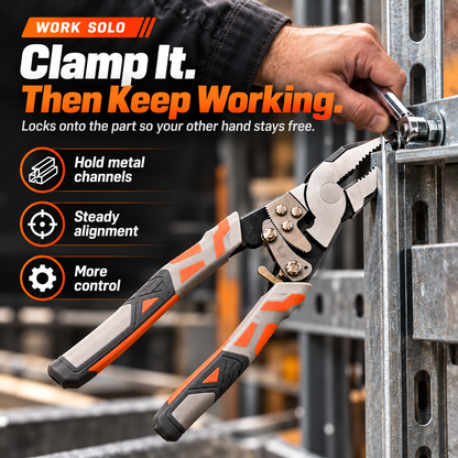 🔒 One-Hand Locking Clamp Pliers – Self-Locking Grip Tool for Repair & DIY