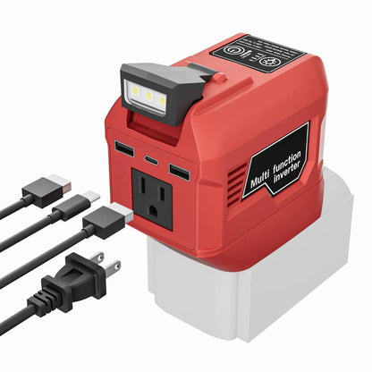 ⚡ PowerHub Pro™ 20V Portable Battery Power Adapter – AC & USB Charging Station