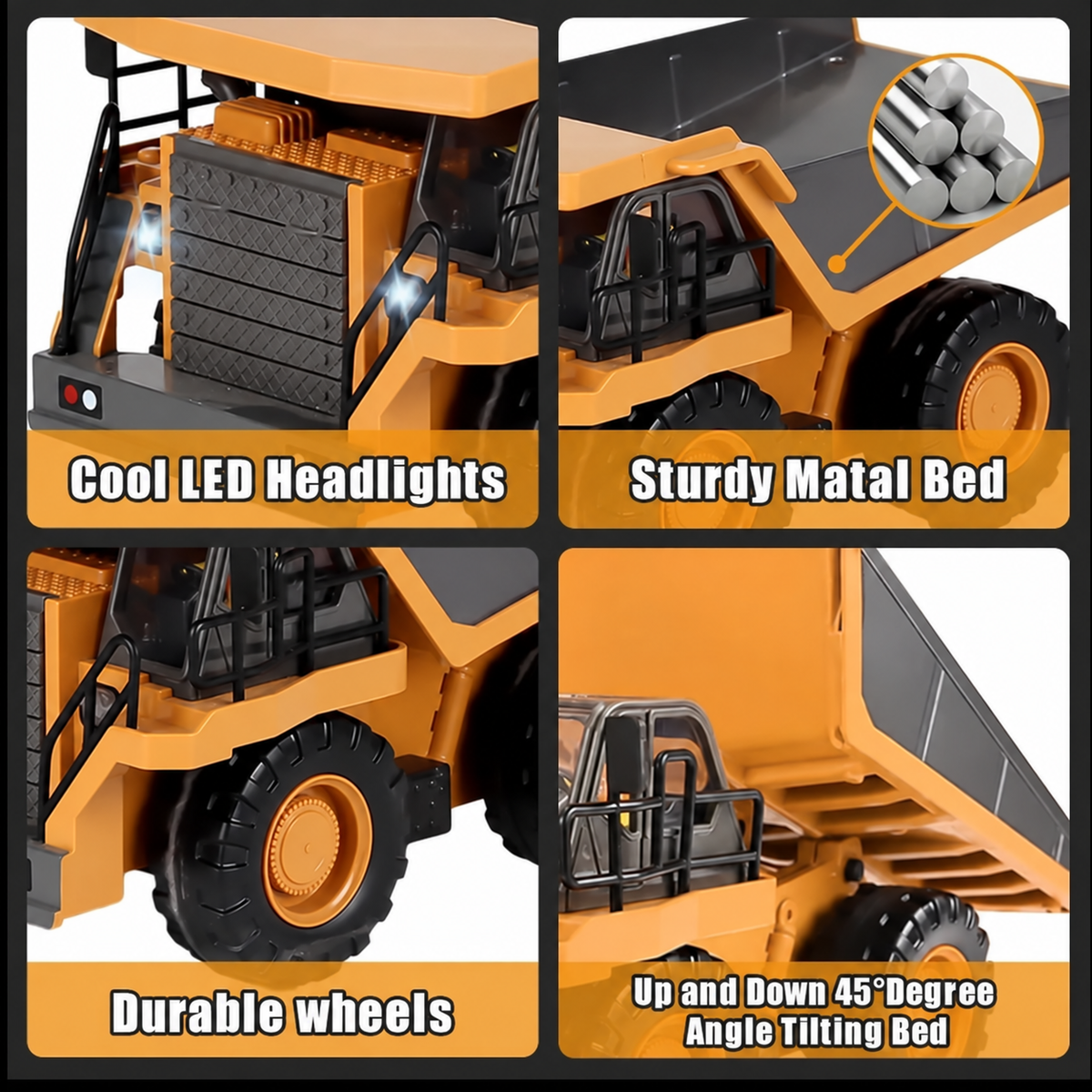 🚜 RC Construction Crew – 4-Machine Remote Control Building Fleet 🚧(Free Shipping ✈️)