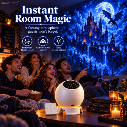🐉 Dark Fantasy Dragon Room Projector – Immersive Castle, Forest & Frozen World Light ✨