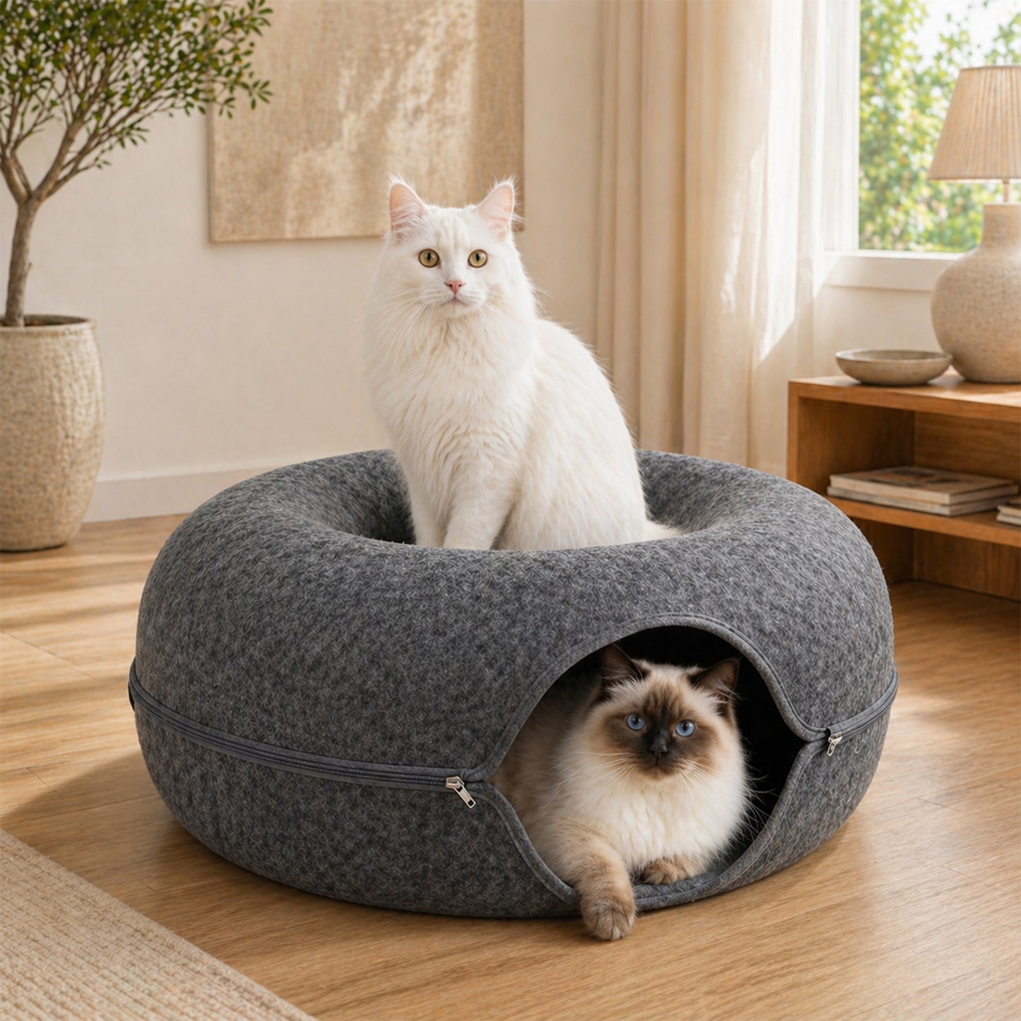 Layered Felt Cat Cave, Large