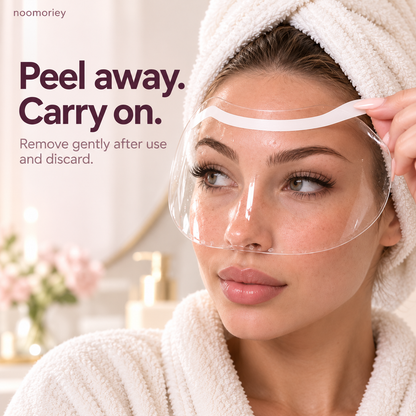 50-Pack Disposable Face Shields – Clear Adhesive Splash Guards for Hair Washing & Lash Care ✨
