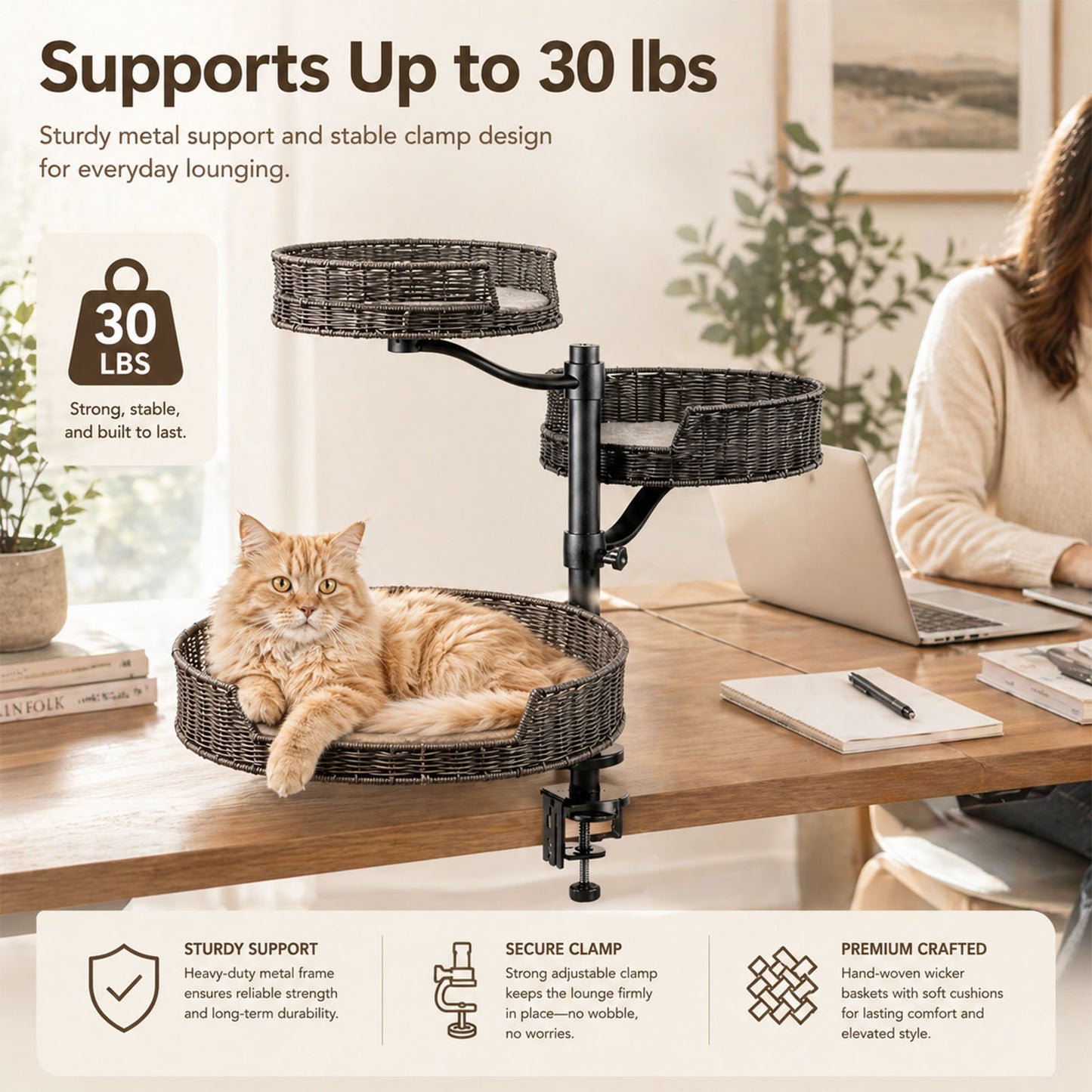 Deskside Perch Hammock Set