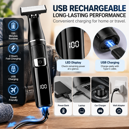 🪒 9-in-1 Electric Grooming Kit For Men – Complete Beard, Hair & Body Trimmer