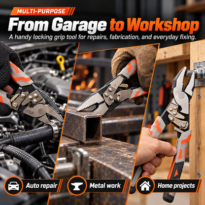 🔒 One-Hand Locking Clamp Pliers – Self-Locking Grip Tool for Repair & DIY