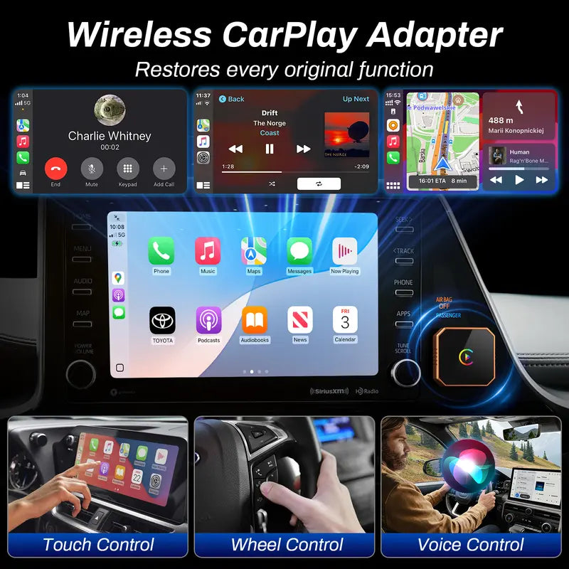 📱 Wireless CarPlay & Android Auto Adapter – Wired-to-Wireless Converter
