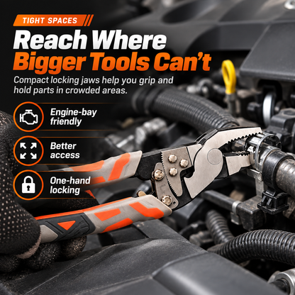 🔒 One-Hand Locking Clamp Pliers – Self-Locking Grip Tool for Repair & DIY