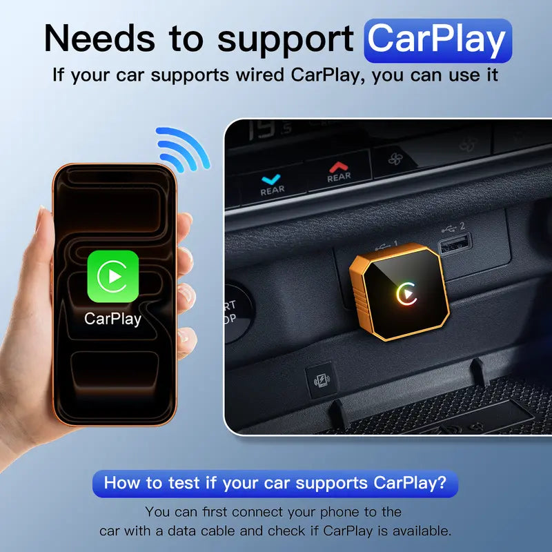 📱 Wireless CarPlay & Android Auto Adapter – Wired-to-Wireless Converter