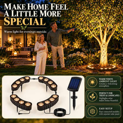 🌳 Solar Ring Tree Lights – Outdoor Landscape Uplighting
